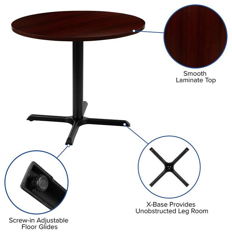 36" Round Multi-Purpose Conference Table, Mahogany