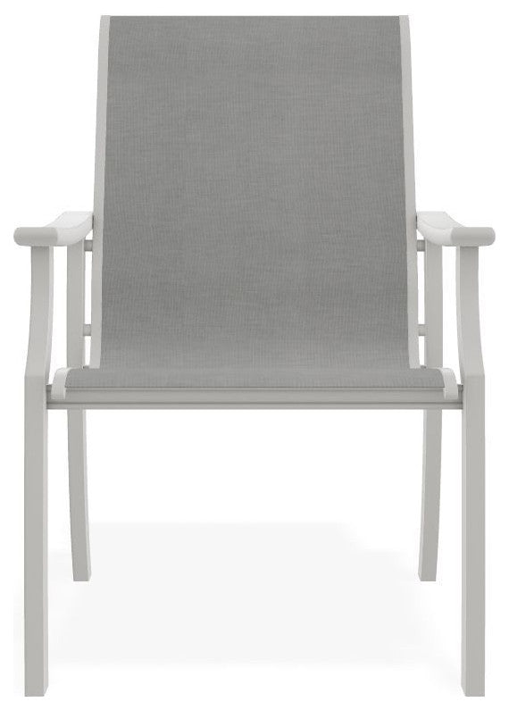 St. Catherine Sling Outdoor Armchair, Alloy/Snow
