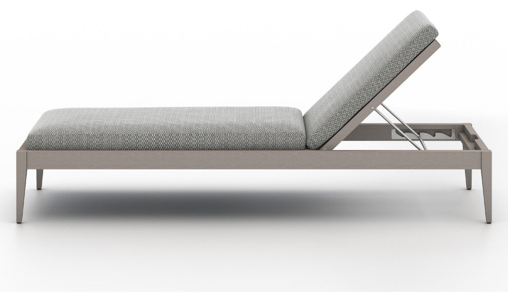 Sherwood Outdoor Chaise Lounge-Grey/Ash
