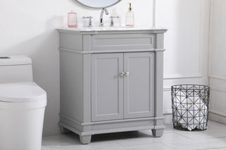 Weston Single Bathroom Vanity Set, Grey, 30