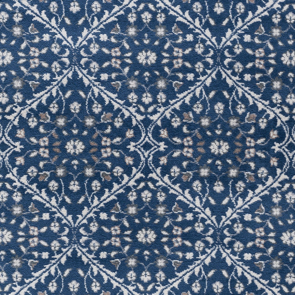 Beauregard Traditional Oriental Navy Rectangle Area Rug, 5'x7'