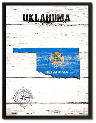Oklahoma State Flag Canvas, 22"x29"