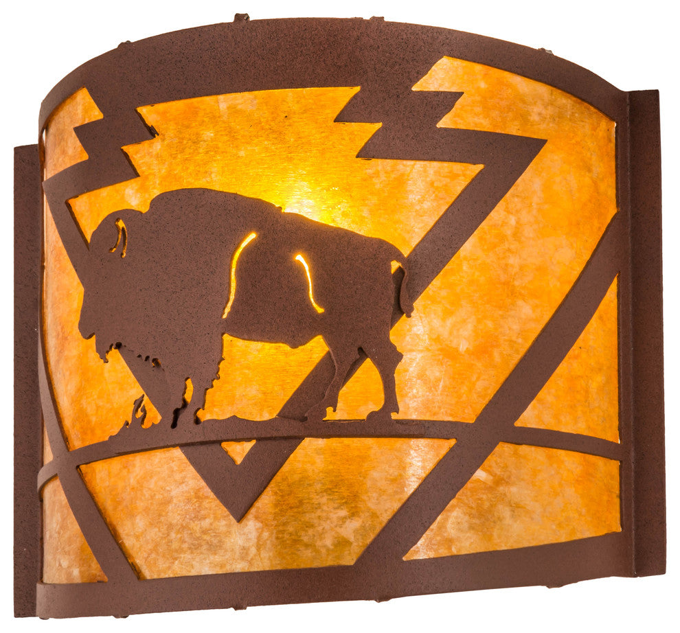 12 Wide Buffalo Arrowhead Wall Sconce
