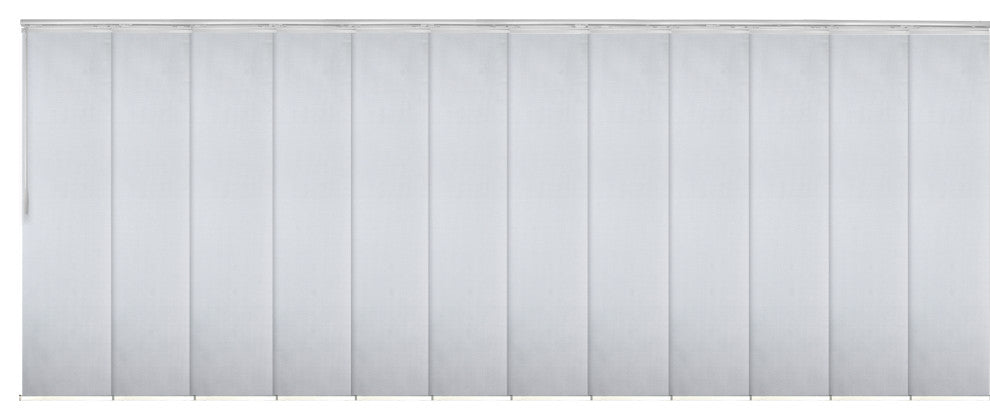 Dappled Iron 12-Panel Track Extendable Vertical Blinds 140-260"W