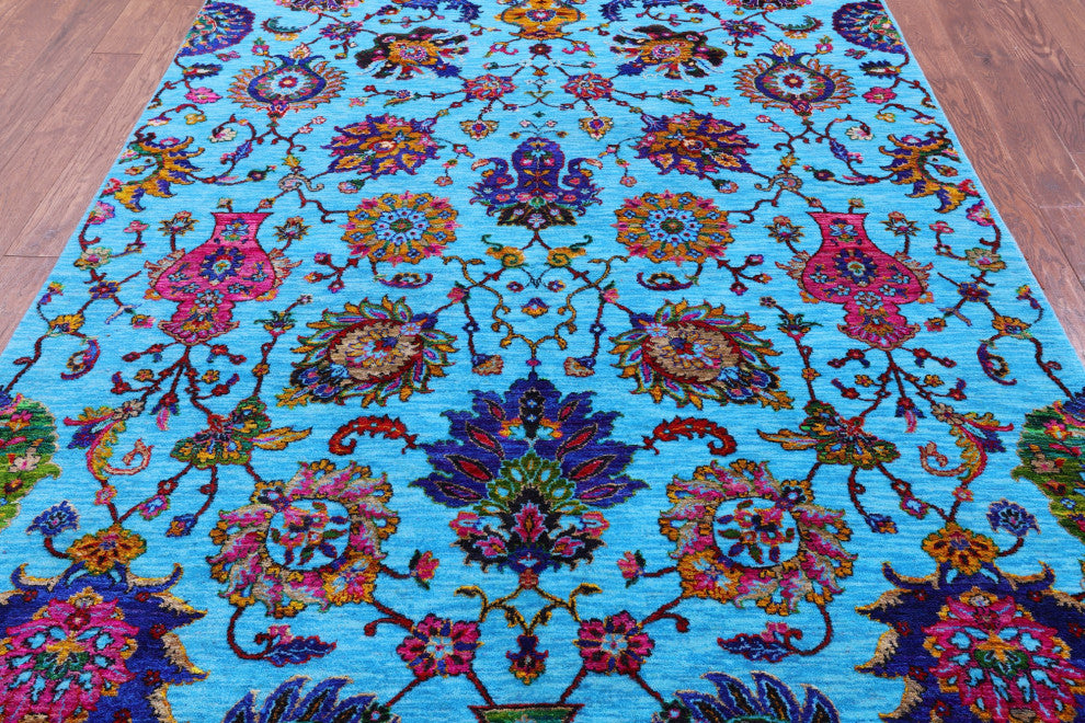 Persian Wool & Silk Handmade Rug 6' 2" X 9' 1" - Q13494