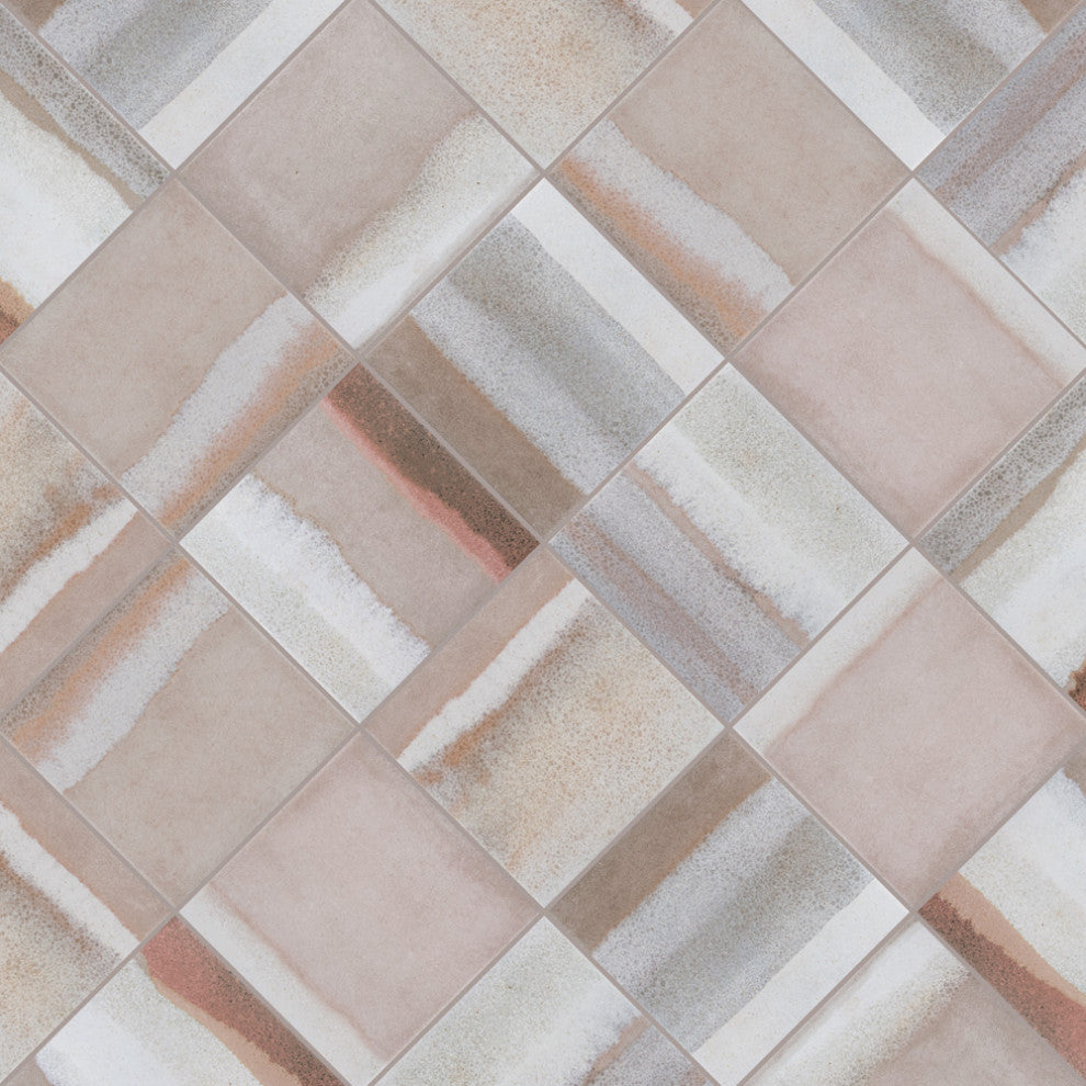 Matter Canvas Taupe Red Porcelain Floor and Wall Tile
