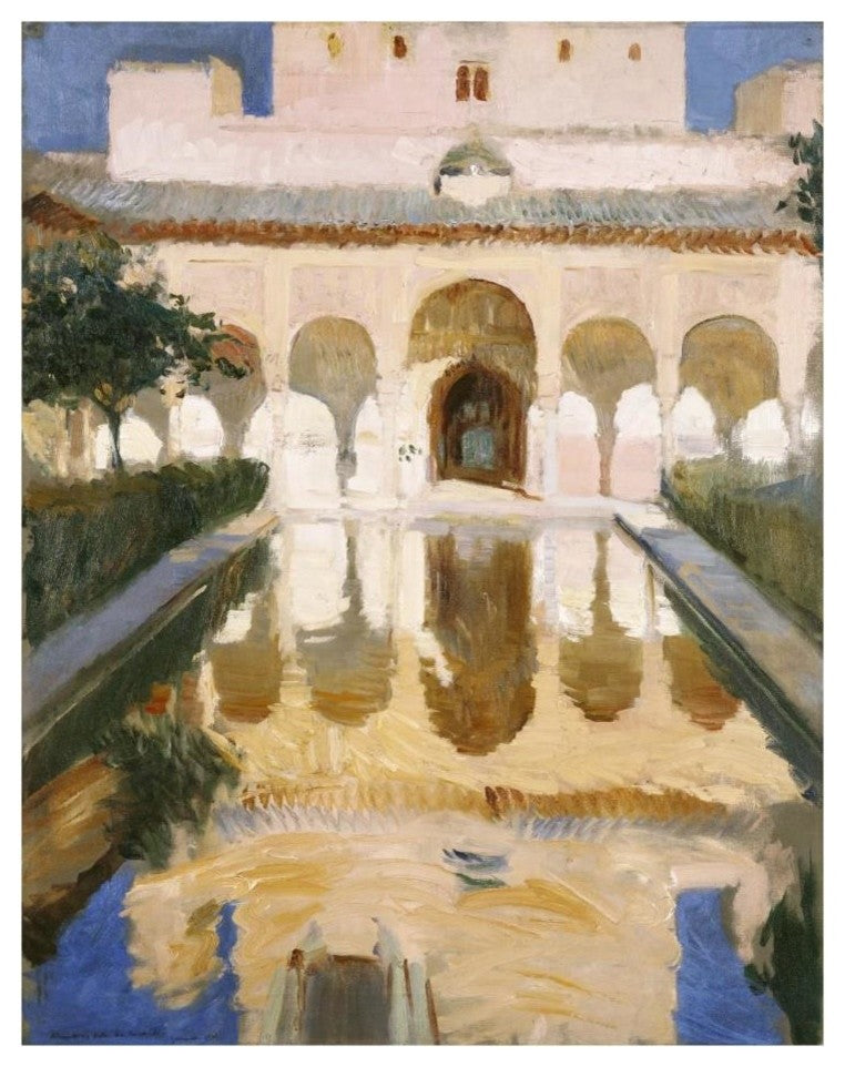 "Hall of the Ambassadors, Alhambra, Granada" Paper Art, 20"x26"