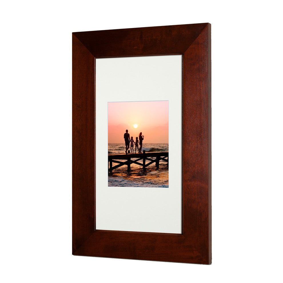 Concealed Picture Frame Medicine Cabinet, Espresso, 14"x24"