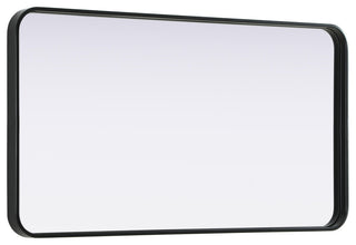 Home Living Contour Metal Rectangle Mirror 22x40, Black
