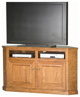 56" Corner Entertainment Console, Persimmon Oak