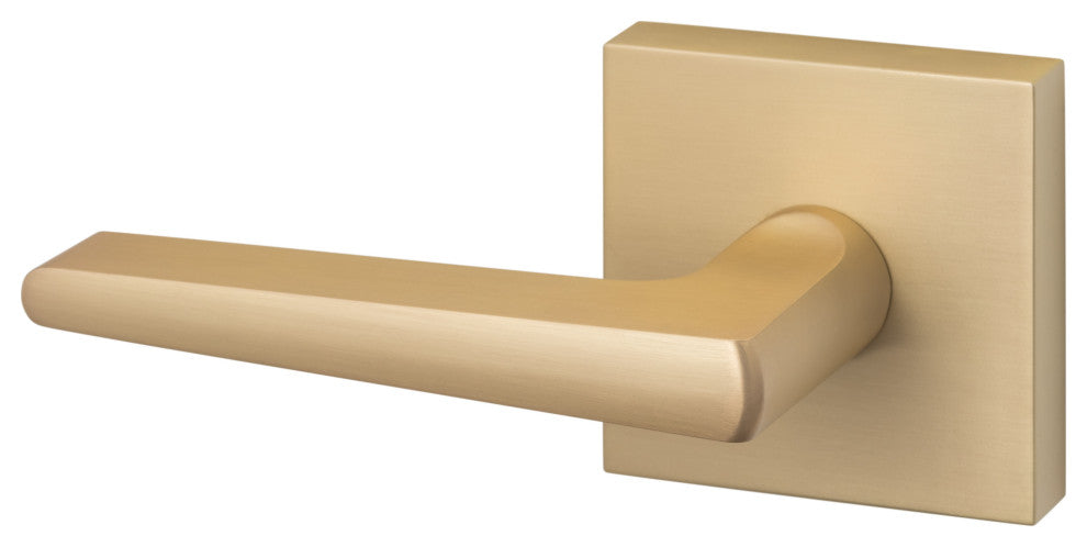 Modern Series Basel Passage Lever, Satin Brass