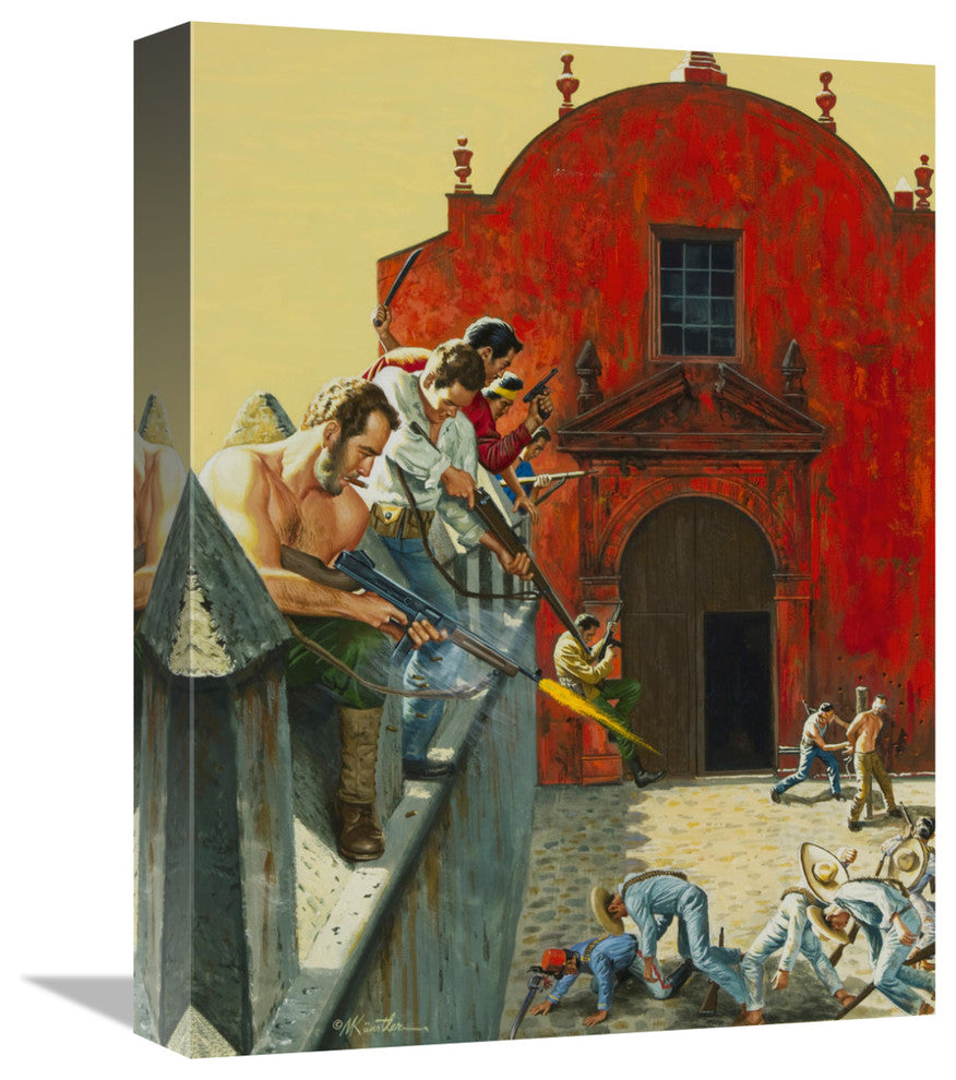 "The Rescue at Iglesia Roja" Stretched Canvas Giclee by Mort Kunstler, 12"x16"