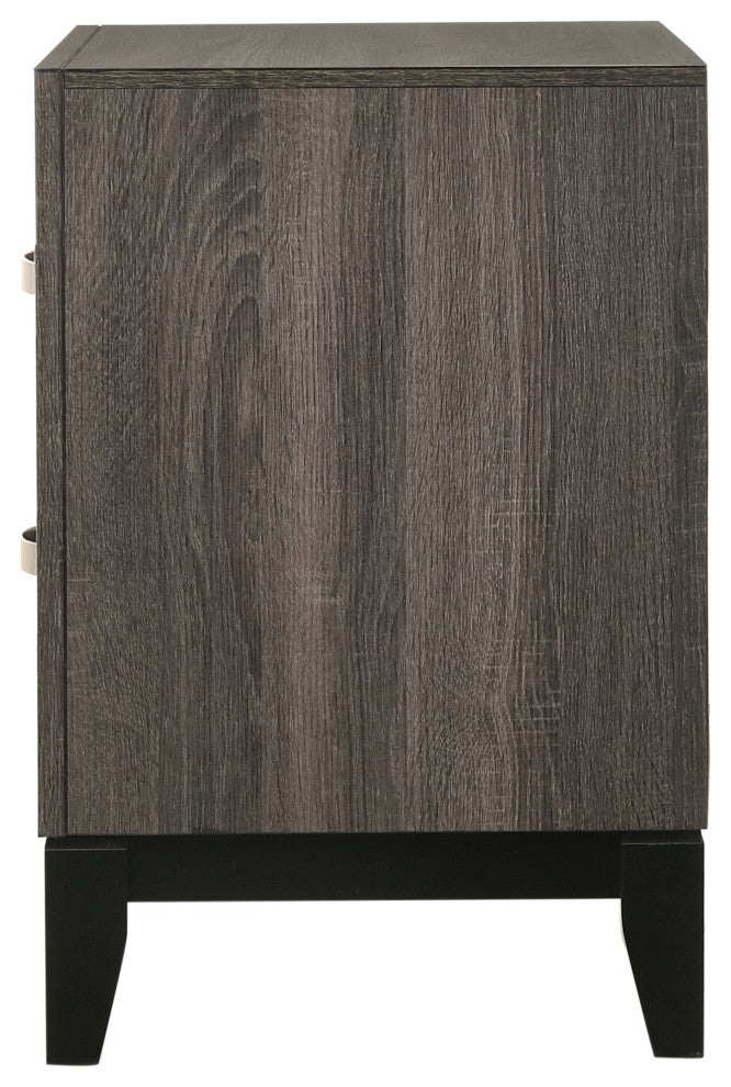 Watson 2-drawer Nightstand Grey Oak