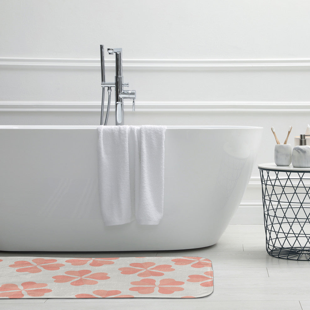 24" x 17" Lucky Patch Bathmat, Sunwashed Red