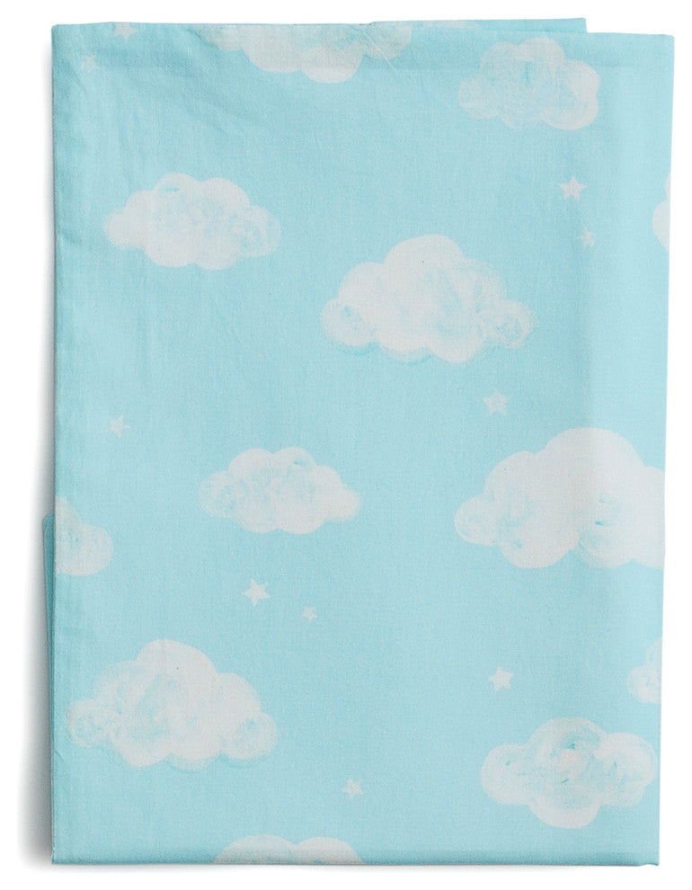 Clouds Print Fitted Sheet