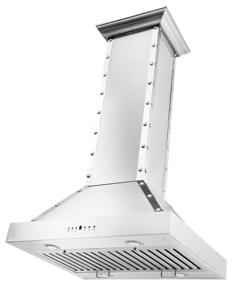 Cavaliere 30" Island Mounted Range Hood 900 CFM Brushed Stainless Steel LED