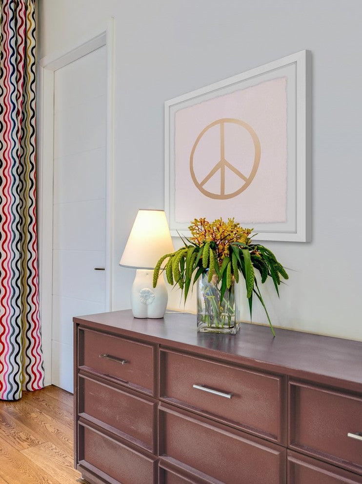 "Golden Peace" Framed Painting Print, 12"x12"