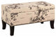 Linon Stephanie Ottoman Botanical Linen