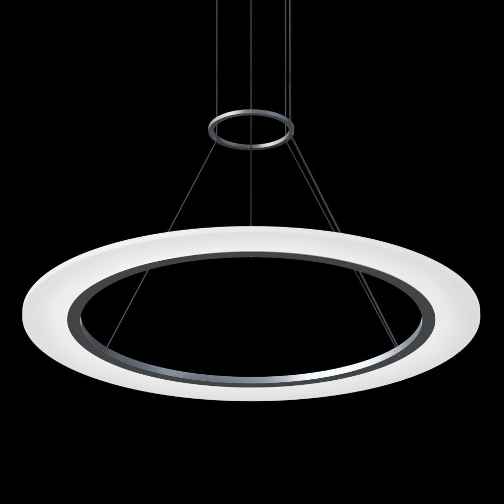 Sonneman 2072 Arctic Rings 31"W LED Suspension Pendant - Bright Satin Aluminum