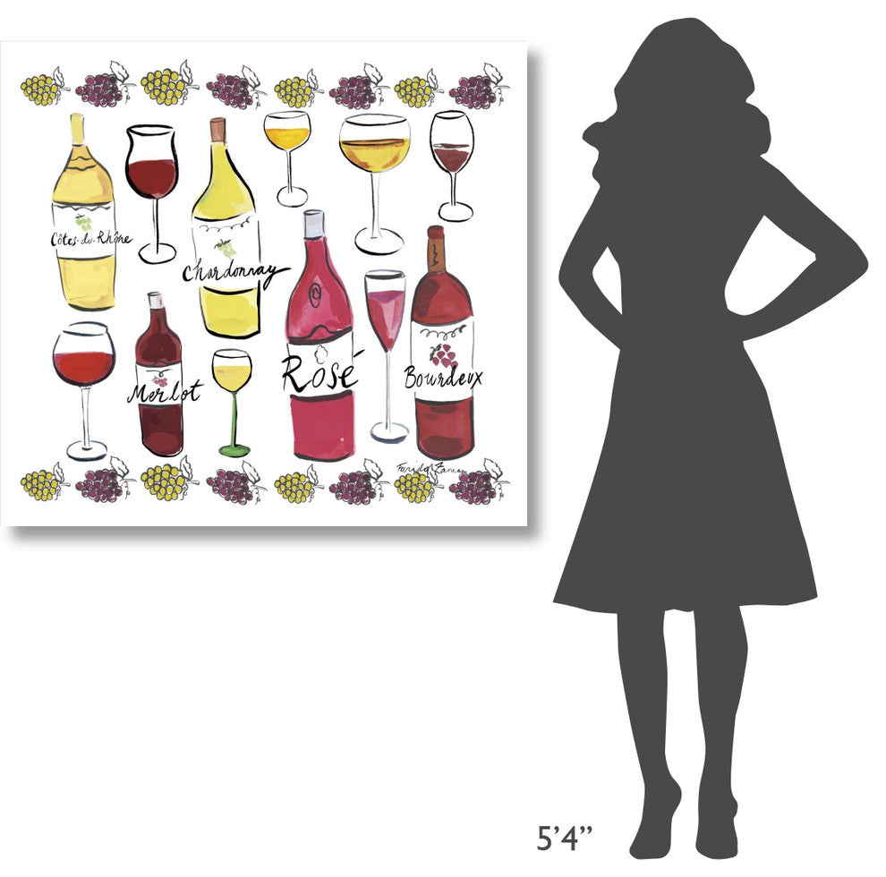 "Wine Time I" Digital Paper Print by Farida Zaman, 42"x39"