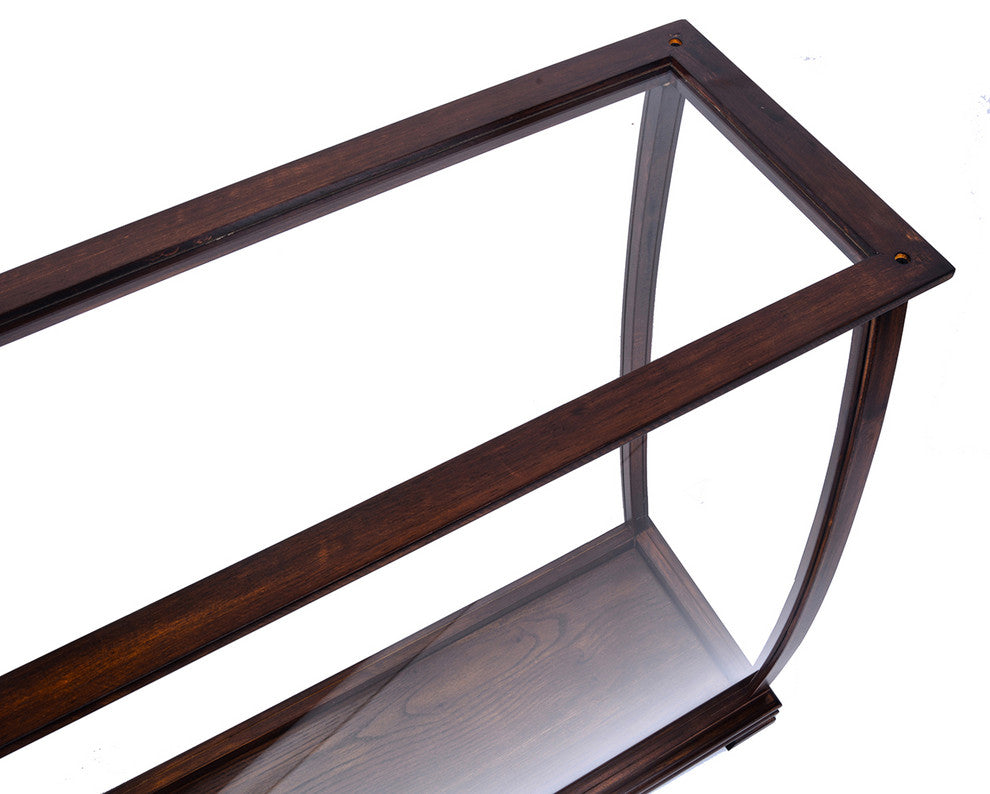 Display Case for Midsize Tall Ship Classic Brown