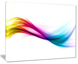 "Rainbow Shade Waves" Abstract Digital Art Canvas Print