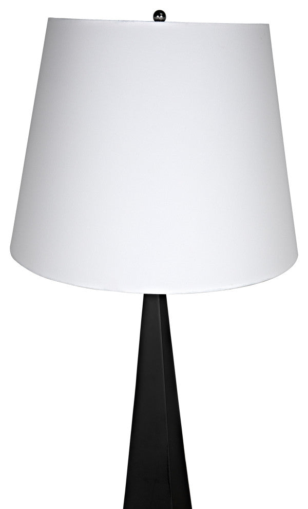 Rhombus Floor Lamp With Shade, Black Metal