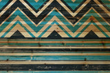 "Angles on Top" Painting Print on Natural Pine Wood