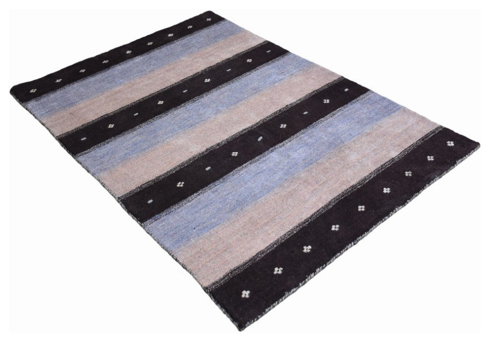 HAND KNOTTED LOOM SILK ECO-FRIENDLY RUG-8'x10',Rectangle,Brown Beige,Contemporar