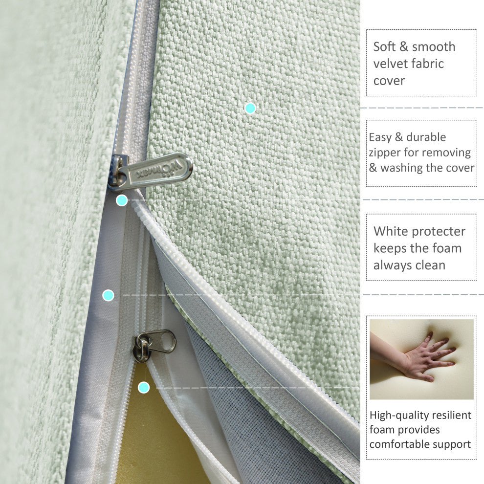 Reading Pillow Bed Foam Wedge Adult for Back Support, Off-White, 24x9x21
