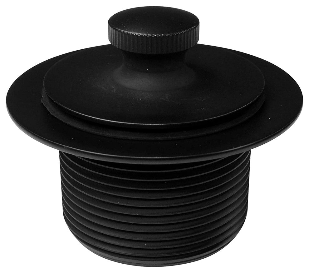 Twist & Close Tub Trim Set With Two-Hole Overflow Faceplate, Powder Coated Black
