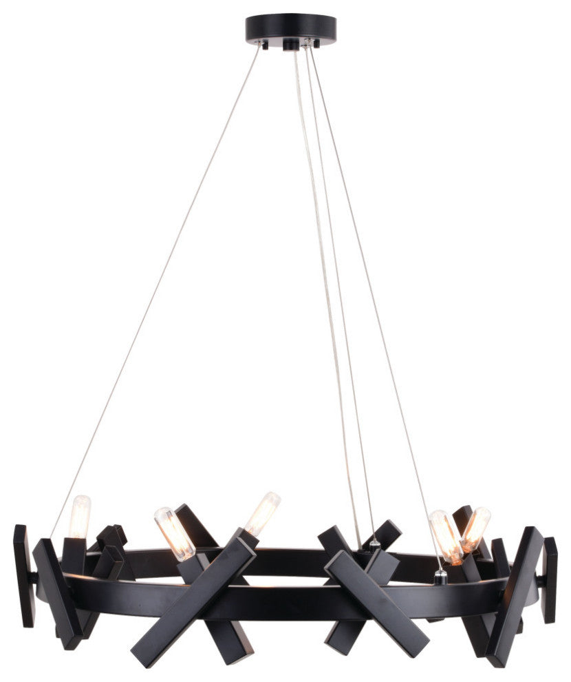 Wells 5 Light 28" Chandelier Matte Black