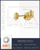 2 Light Modern Wall Lights Bathroom Vanity Wall Light Fixture With Glass Shade