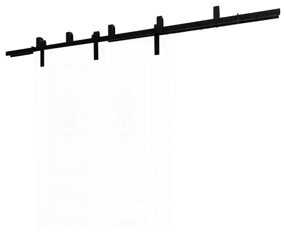 Sliding Barn Door Hardware, U Bracket Bypass, Classic Design, 7.5'