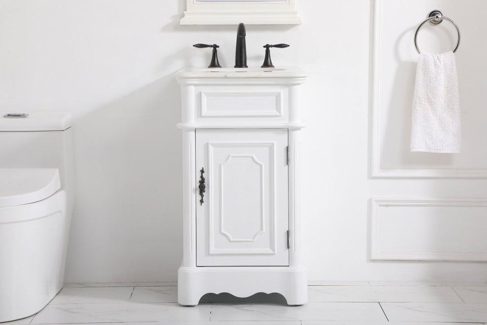 Elegant VF30419AW 19"Single Bathroom Vanity, Antique White