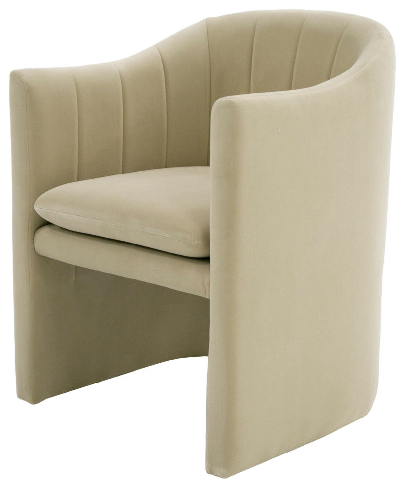 Modrest Danube Modern Beige Fabric Dining Chair
