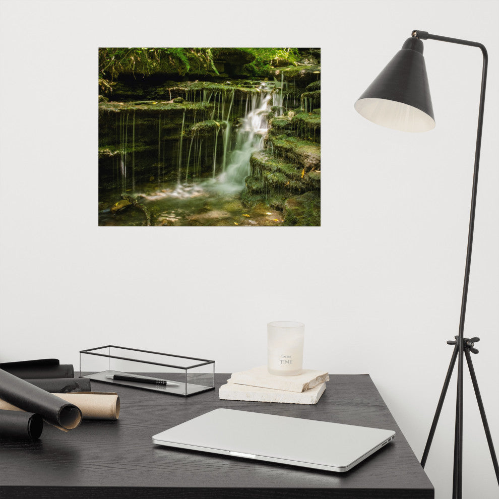 Pixley Falls 1 Landscape Photo, Waterfall Unframed Wall Art Print, 16" X 20"