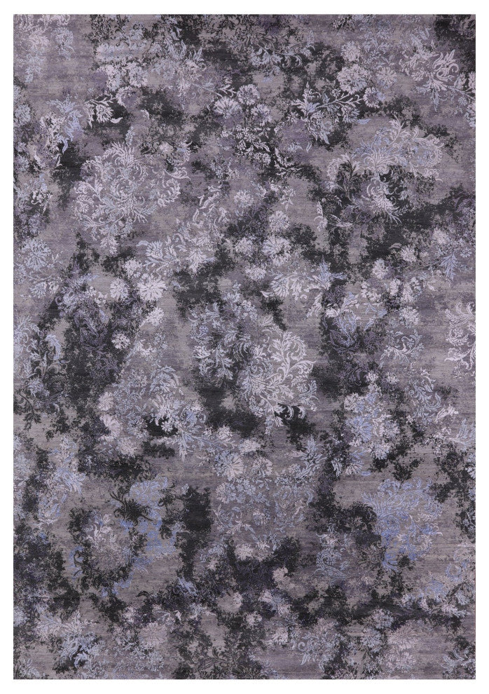 Modern Handmade Wool and Silk Rug 9' 11" X 14' 3" Q7077