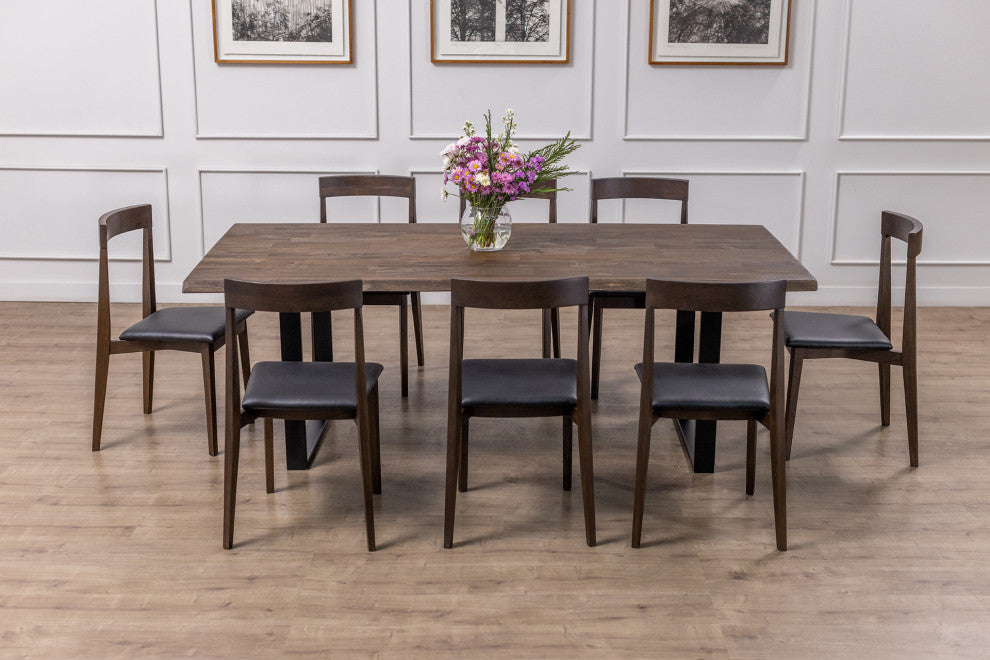 Handcrafted Nana Teak Solid Hardwood Dining Table, Cocoa, 60x38