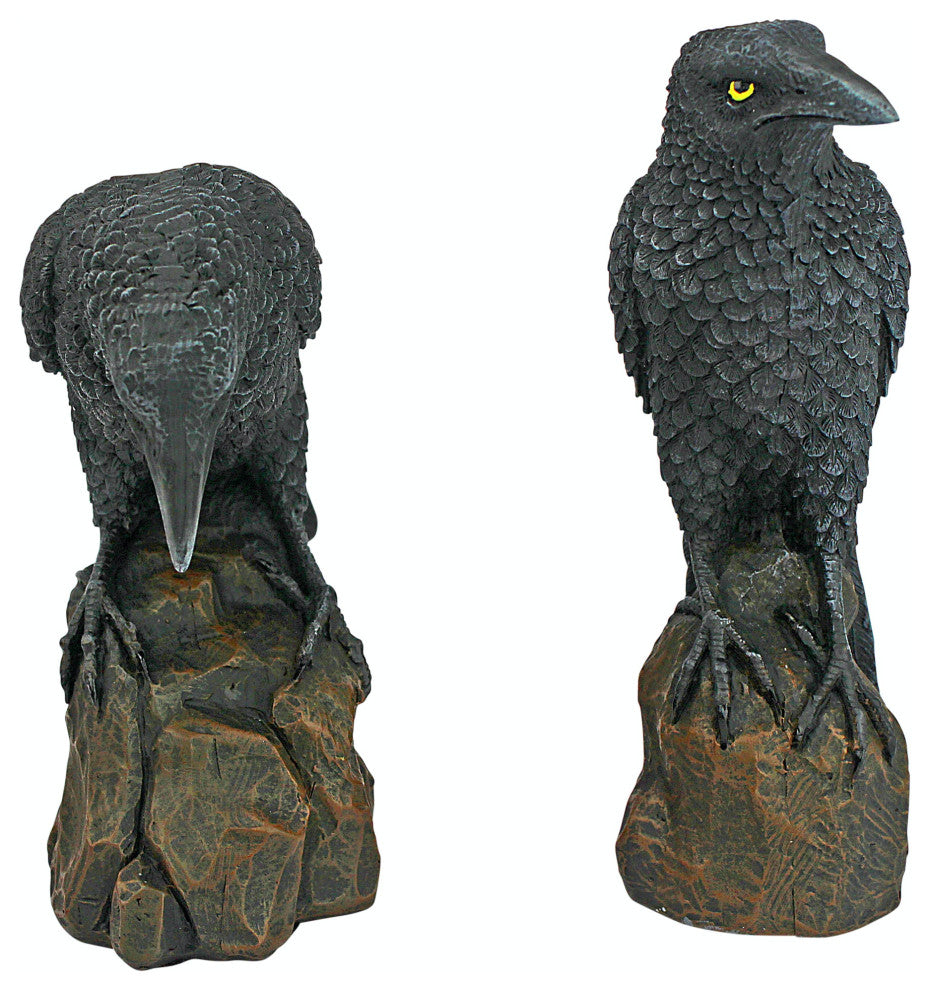 Mystic Night Raven Statues, Set of 2