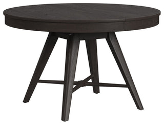 Bayside 48" Wide Solid Ash Round Dining Table, Black