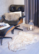 Gordon Faux Sheepskin Throw, 2'x3', Gradient Tan