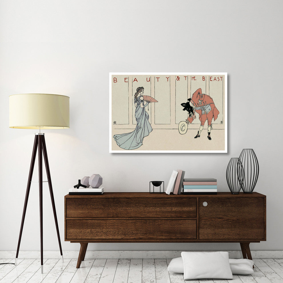 "Beauty and the Beast - The Bow" Digital Paper Print by Walter Crane, 50"x34"