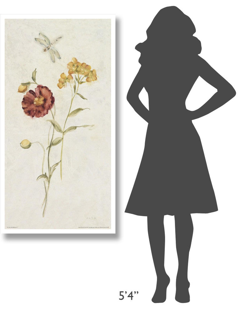 "Wild Wallflowers IV" Digital Paper Print by Cheri Blum, 26"x50"