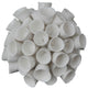 Benzara BM284970 Lily 6" Faux Coral Tabletop Sculpture, Round Ceramic, White
