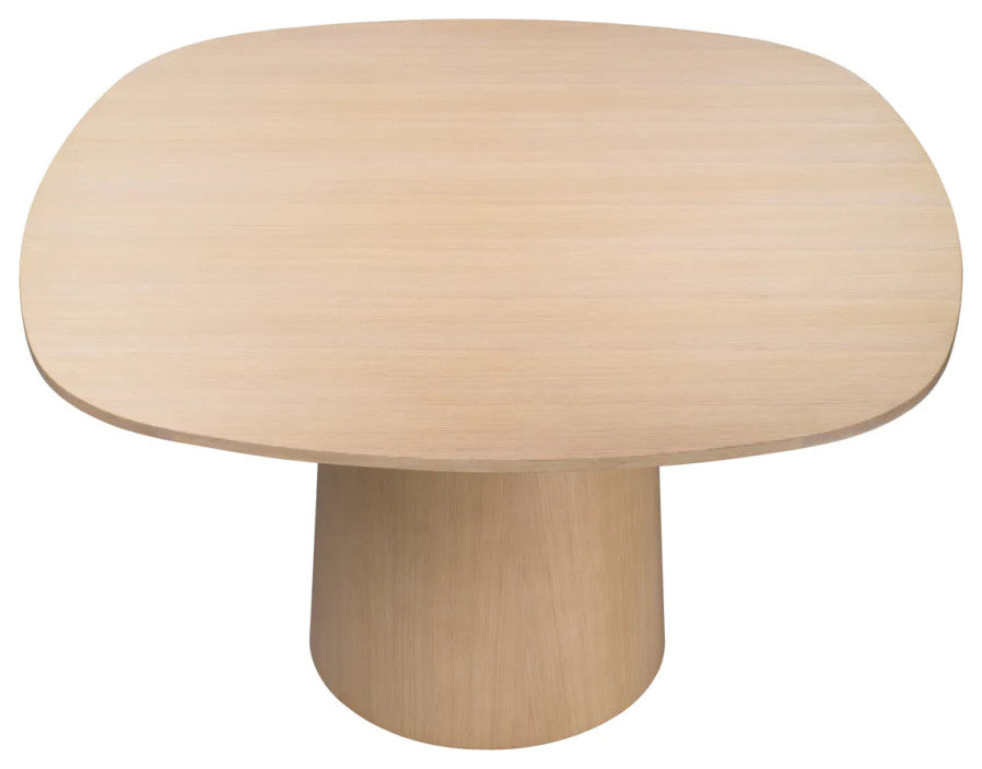 Wooden Pedestal Dining Table, Eichholtz Motto, Brown