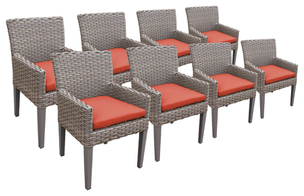 8 Oasis Dining Chairs With Arms