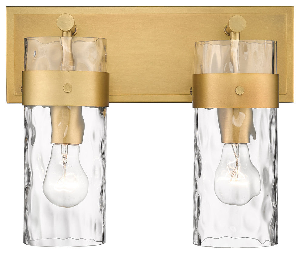 Zlite 3035-2V-RB 2-Light Vanity, Clear