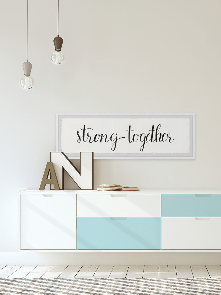 "Strong Together II" Framed Painting Print, 30x10