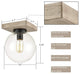 Industrial Glass Ceiling Lamp, Globe, Flush Mount